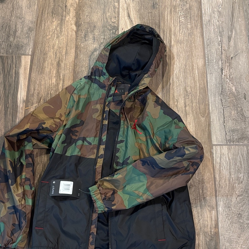 Jordan Camouflage Windbreaker Jacket - Green and Brown